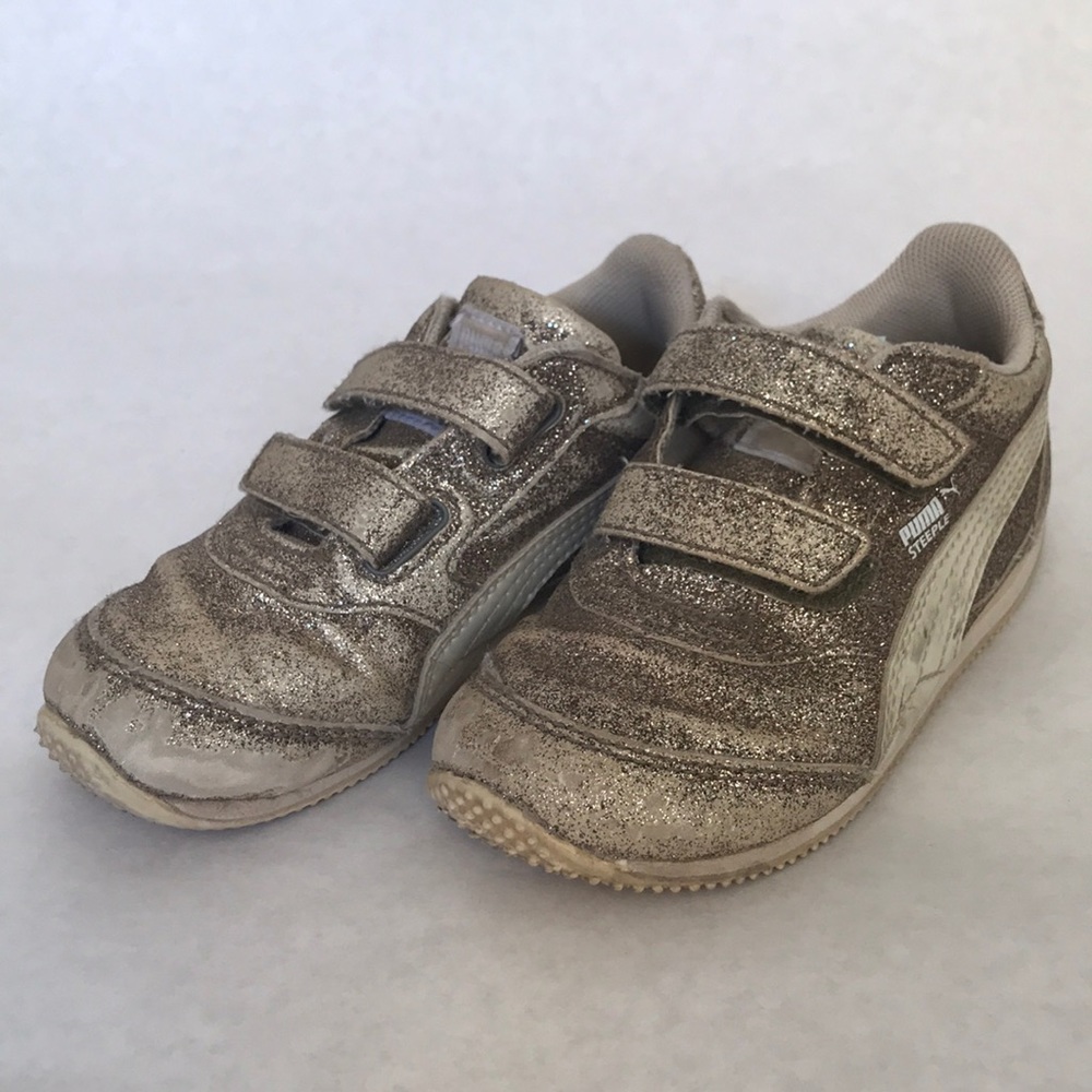 Gold glitter Puma Sneakers
